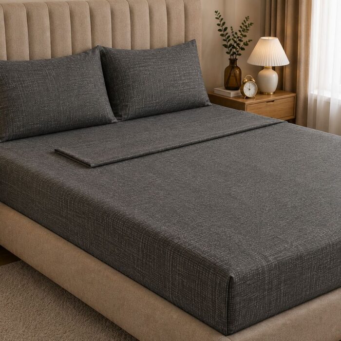 modern cotton sheet grey